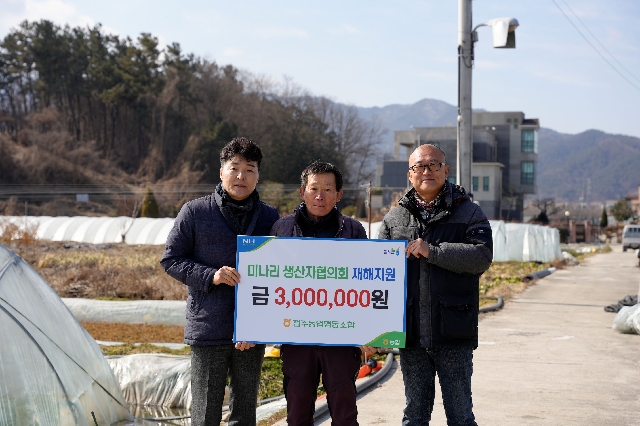 전주농협, 미나리 생산자협의회에 재해지원금 300만원 지원 대표 이미지